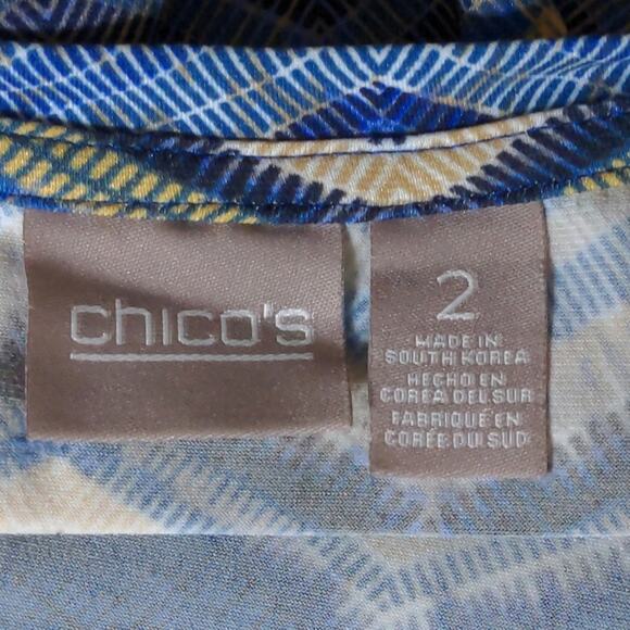 Chico’s Chevron Print Top / Blouse - Size 2 - GUC - Picture 6 of 10